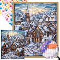 thumbnail image 1 of 5D DIY Vitral AB Parcial Escena Nieve 45x55cm, 1 of 9