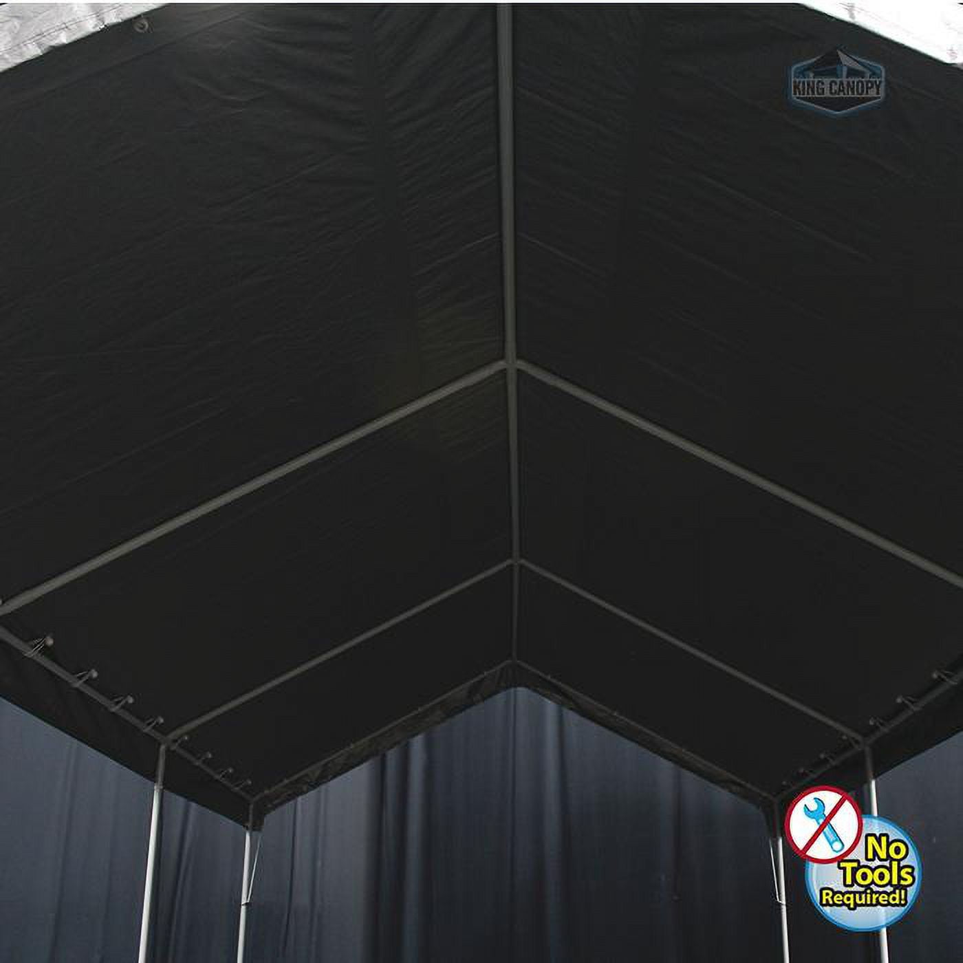 King Canopy Universal Canopy 10' x 20' , 1 3/8-Inch Steel Frame, 8 Leg, Silver