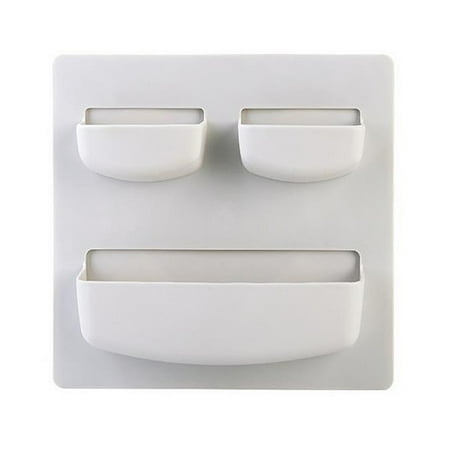 

Mpeace Home Bathroom Kitchen Self-Adhesive Wall Storage Rack Punch-Free Shelf Organizer