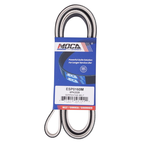 MOCA AUTOPARTS 6PK2225 Fabric Faced Serpentine Belt Fit for 2016-2018 Mercedes-Benz GLE350 3.5L & 2014-2017 Jeep Wrangler 3.6L & 2005-2011 Ford Focus 2.0L