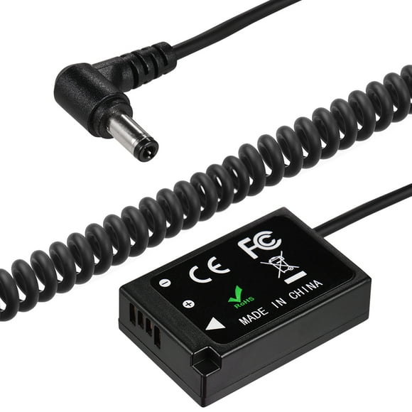 Amdohai Andoer LP-E17 Dummy Battery Pack DC Coupler Connector Spring Cable Battery Replacement for Canon 77D/ 200D/ 750D/ 760D/ 800D/ SL3/250D/Kiss X10 Cameras