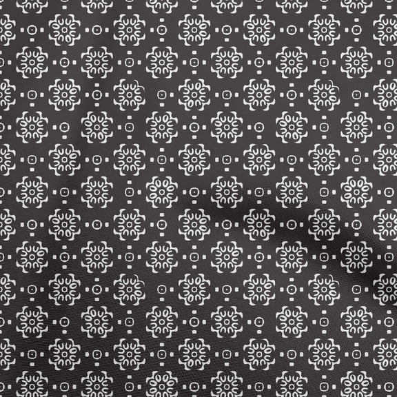 oneOone Polyester Spandex Black Fabric Block Sewing Craft Projects Fabric Prints By Yard 56 Inch Wide-RM