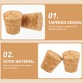thumbnail image 6 of OHOIOLLA Cone Shape Cork Stoppers Light Brown Wood For Homes 60Pcs 0.79X0.59X0.79in, 6 of 6