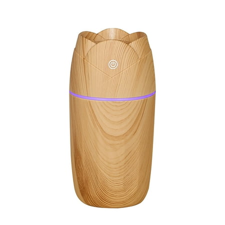 

Jmntiy Mini Car Wood Grain Humidifier DiffuserAroma Colorful Mood Lights Mist Purifier Clearance