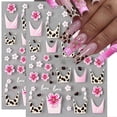 thumbnail image 1 of Christmas 5D Embossed Nail Art Stickers Set Leopard Print Flower Decals for DIY Manicure 2Pcs, 1 of 4