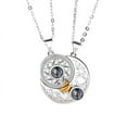 thumbnail image 1 of Collar de amor, sol y luna, collar con colgante en forma de lenguaje del amor para parejas, collar con diseño de clavícula, 1 of 5