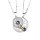 thumbnail image 2 of Collar de amor, sol y luna, collar con colgante en forma de lenguaje del amor para parejas, collar con diseño de clavícula, 2 of 6