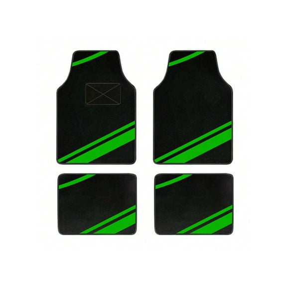 Leadwolf Car Floor Mats universal Full Coverage Auto Floor Mats All Weather Luxury Floor Liners Safe Car Mats Protector Car Carpet Green 4PCS