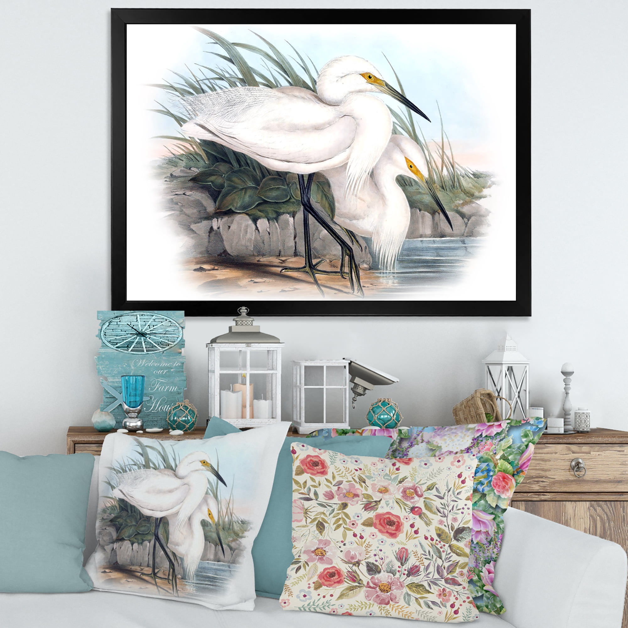 Designart 'Ancient Bird Life I' Traditional Framed Art Print