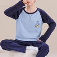 thumbnail image 1 of Printemps Automne Plus 5TG Pyjama Tricoté pour Homme à Lettres à Carreaux Ensembles de Pyjamas Décontractés Vêtements de Détente Pyjamas Mode de Nuit, 1 of 5