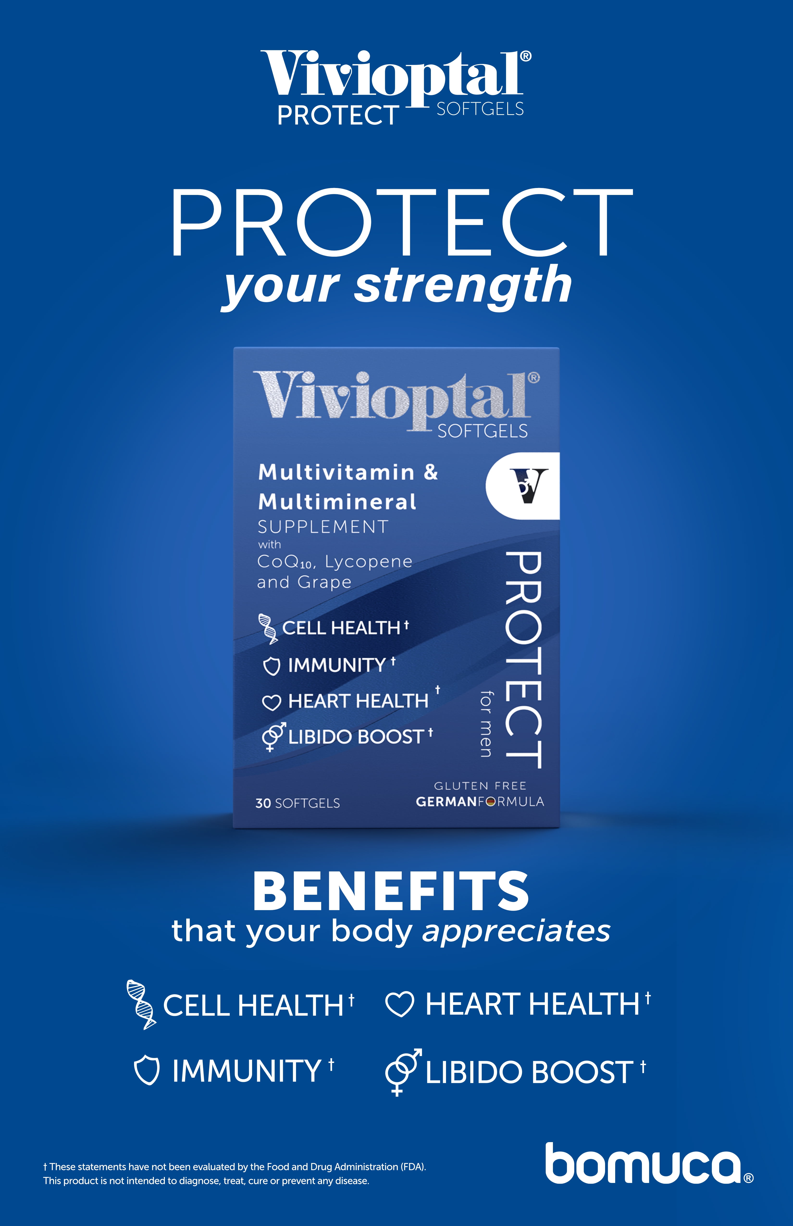 Vivioptal Daily Multivitamins with CoQ10 and Omega-3 Women & Protect 30 Capsules + Kids Syrup 10mL 6 to 12 Years Family Bundle