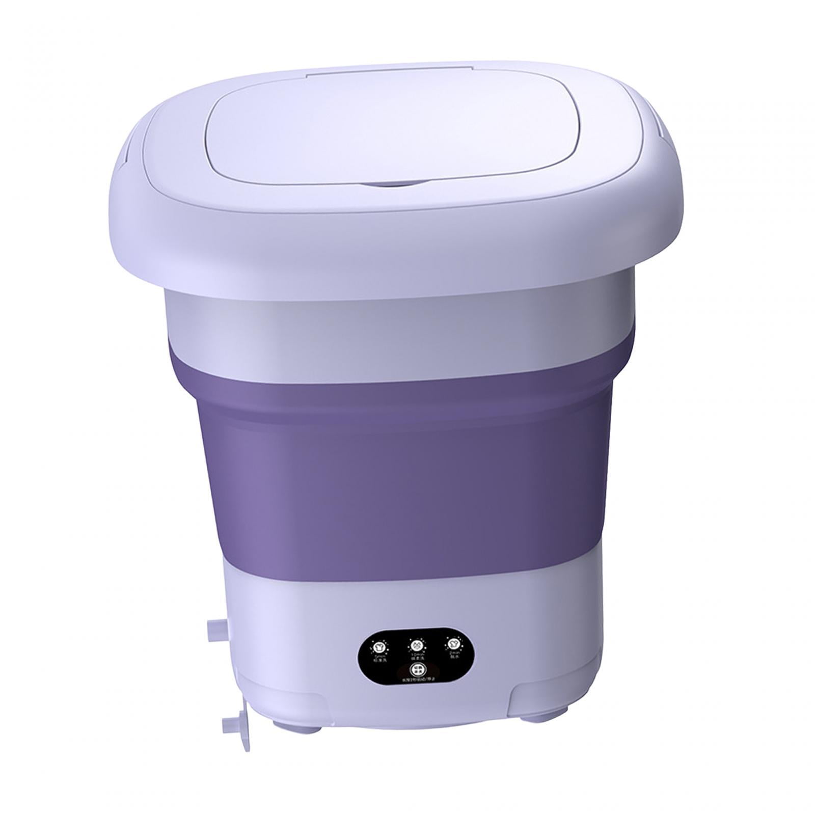 Foldable Mini Washing Machine Collapsible Washing Machine 9L Portable Washing Machine for Small Items Apartment Laundry Dorm Violet