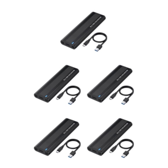 Injueey 5/10Gbps M2 SSD Case Dual Protocol Cartucho M.2 a USB Tipo C 3.1 Adaptador para PCIE Disk Boxes 10Gbps Type2 NO2