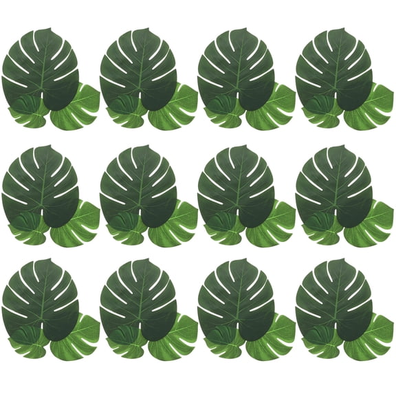 WEUVEB 36Pcs Decorative Leaf Placemats for Dining Green Home Table Mats