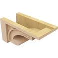 thumbnail image 5 of 8"W x 16"D x 8"H Wide Alma Rough Cedar Woodgrain TimberThane Corbel, Primed Tan, 5 of 6