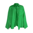 thumbnail image 5 of Clothing 2025 Super Soft Wrinkle Free Button Down Shirts for Women Formal Work Dress Blouses Tops Womens Button Down Shirts Boyfriend Long Sleeve Oversized Blouses Tops, 5 of 6