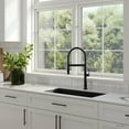 thumbnail image 2 of Stylish Single Handle 20 ⅞" Ht Matte Black Pull Out Three Modes Kitchen Faucet K-140N, 2 of 9