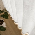 thumbnail image 5 of Lapalife Pinch Pleated Sheer Curtains 84 inches Long 2 Panels Set, Linen Pattern Light Filtering Sheer Curtain for Living Room Bedroom with Hooks and Rings, Light Gray, 40"x 84", 5 of 9