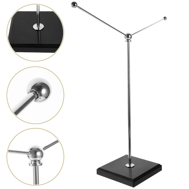 Homoyoyo 1Ensemble Marbre et Acier Inoxydable Embout de Mât avec Base Résistante à l'Usure pour Drapeaux de Réunion de Bureau