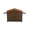 thumbnail image 6 of Outdoor Large Wooden Cabin-Style Dog Kennel - All-Around Iron Frame Anti-Chewing Metal Construction Waterproof Asphalt Roof & Large Resting Porch, 6 of 10