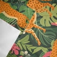 thumbnail image 6 of Valance for Windows,Tropical Leopard Green Leaf Valances Curtain Rod Pocket Valance for Kitchen Bedroom Living Room Bathroom,Animal Plant Flower Theme Short Curtains Window Treatment 54x18in, 6 of 9