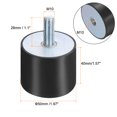 thumbnail image 2 of 4 Pack M10x28mm Thread Studs Rubber Shock 50x40mm Male Female 4 Pack M10 Lock Nuts, 2 of 6