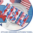 thumbnail image 6 of 4th of July Watermelon Patriotic Kitchen Dish Towels Set of 2, God Bless America Stripes Hand Towels Drying Baking Cooking Cloth, American USA Summer Seasonal Home Kitchen Decor 18x26, 6 of 6