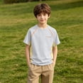 thumbnail image 7 of Muscularfit Raglan T Shirts for Boys Boys Athletic Shirts Quick-Dry Swim Shirt Active Fit Shirts Pull-On Graphic Tees Yellow Short Sleeve Crew Neck Second Grade Shirt,5-6 Years, 7 of 7