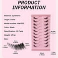 thumbnail image 4 of 10 Pairs Half Eyelashes Natural Artificial Cat Eye Clear Band Half Cat Eye Fluffy False Natural Lashes 20 mm, 4 of 7