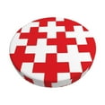thumbnail image 3 of Picia Red Cross 1 pattern Round Stool Covers Comfy Seat Covers Stretch Removable WashableChair Slipcover Round Bar Chair Cushion Cover-14 inch, 3 of 7