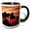 Black/White, variant on 3drose, Hawaii, Big Island. Sunset Over Palm Grove - Us12 Bja0008 - Jaynes Gallery, 11oz Two-tone Yellow Mug