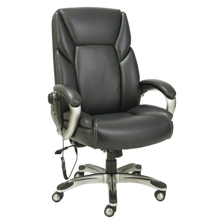 Alera Shiatsu Massage Chair, Black, Silver Base