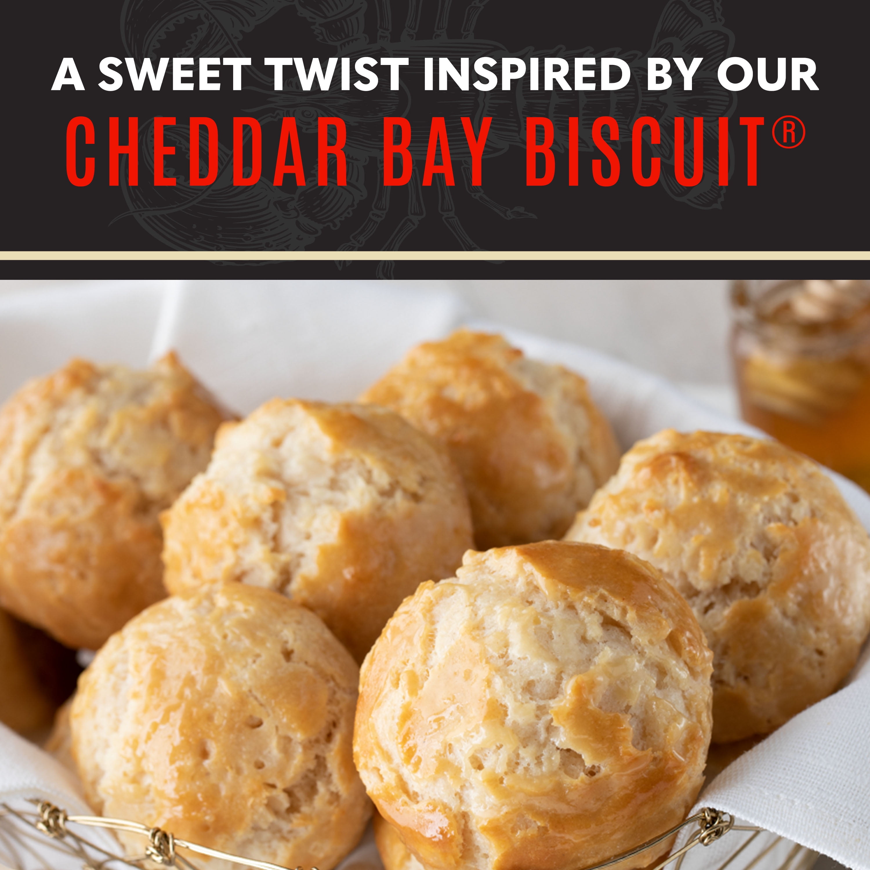 (4 pack) Red Lobster Honey Butter Biscuit Mix, Honey Butter Flavored, Homemade Biscuit Mix, 11.36 Oz Box