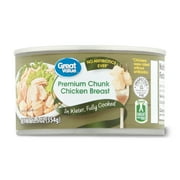 Great Value Premium Chunk Chicken Breast, in Water, No Antibiotics, 12.5 oz Can