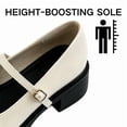 thumbnail image 4 of CHICVOMEY Women's Patent Leather Mary Jane Heels Block Heel Platform Pumps with Pearl Buckle Strap Closed Round Toe Chunky Heel Shoes for Work Wedding Casual, 4 of 7