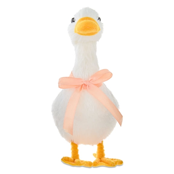 Duck Tabletop Decoration, White and Peach, 6.5", Easter by Way To Celebrate