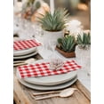 thumbnail image 5 of Red White Plaid Cloth Napkins Set of 4 Reusable Dinner Napkins, Modern Farmhouse Buffalo Check Gingham Cocktail Napkin Washable Table Napkins for Wedding/Holiday Party/Baby Shower 20"x20", 5 of 7