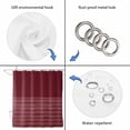 thumbnail image 7 of Small Stall Shower Curtain 36x78 Inch Narrow Half Size Red Striped Bath Curtains Bathroom Decor, Vintage Stripes Ombre Waterproof Fabric Shower Curtain Set with Hooks 36 Inch, 7 of 7