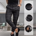 thumbnail image 4 of Pantalones casuales para hombre Pantalones a cuadros para hombre Pantalones ajustados elásticos para hombre Estos pantalones chinos casuales son ajustados, 4 of 5