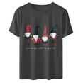 thumbnail image 4 of jsaierl Christmas Shirts Women Short Sleeve Gnome Graphic Tops Round Neck Shirt Bleached Plus Size Tees Blouse Top Christmas Gifts for Teen Girls, 4 of 9