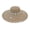 Khaki, variant on Women's Wide Brim Straw Sun Hat Frayed Edge Foldable Beach Hat with Daisy Floral Embellished Trim Packable Summer Hat for Travel Vacation Outdoor Black,One Size
