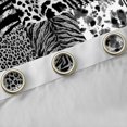 thumbnail image 4 of jejeloiu Cartoon Cheetah Pattern Blackout Curtains Set of 2 (52x84 Each),Modern Geometric Checkered Window Curtains,Gray Ink Curtains and Drapes For Girl Teens,Breathable Home Decor, 4 of 6
