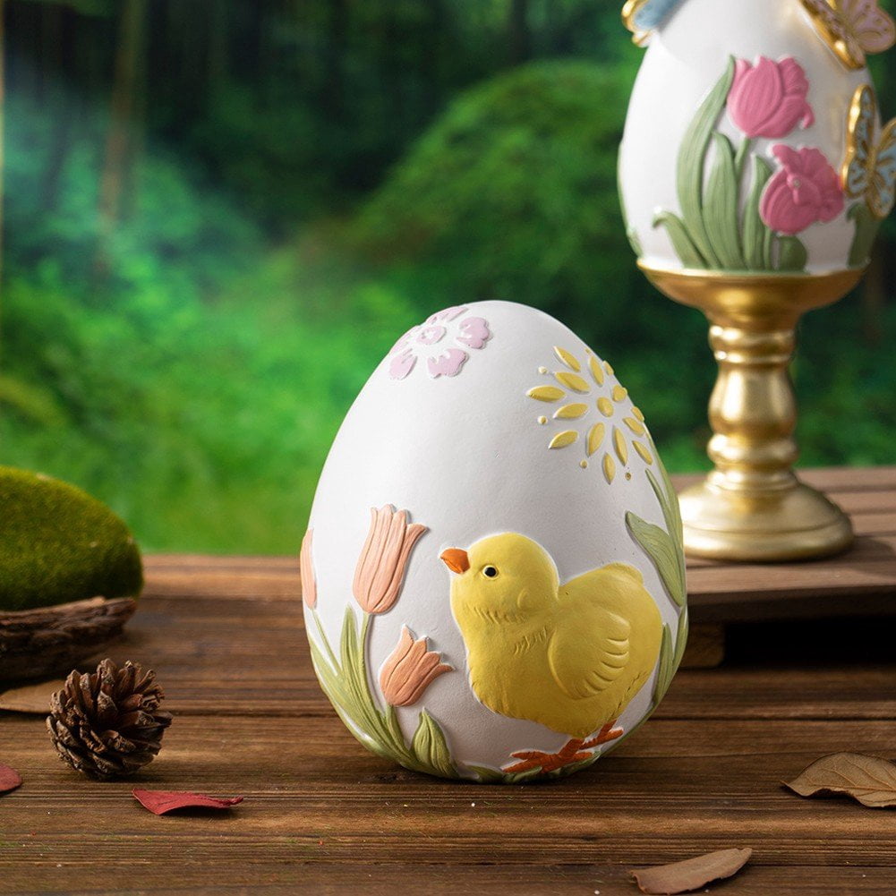 Jiibva Set of Decorative Resin Easter Eggs, Artificial Bird Egg Fillers for Basket and Party Arrangements