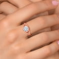 thumbnail image 4 of Gem Stone King 18K Yellow Gold Plated Silver Ring Round Moissanite 1.20cttw, 4 of 6