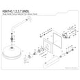 thumbnail image 6 of Kingston Brass KB6142NDL NuvoFusion Single-Handle Pressure Balanced Tub and Shower Faucet, Polished Brass, 6 of 7