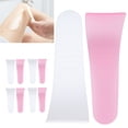 thumbnail image 6 of 10Pcs Hair Wax Cleansing Spatulas Sticks Mask Scraper Plastic Waxing Applicator and Depilatory Creams Hair Waxing Removal Beauty Tools, White and Pink, 6 of 9