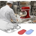 thumbnail image 3 of Silicone Mixer Sliding Mat for KitchenAid Stand Mixer with 3 Attachment Storage Slots, Mixer Mover Slider Mat, Roll Up Non-Slip Countertop Protector for 4.5-5 Quart Tilt-Head Mixers (White), 3 of 7