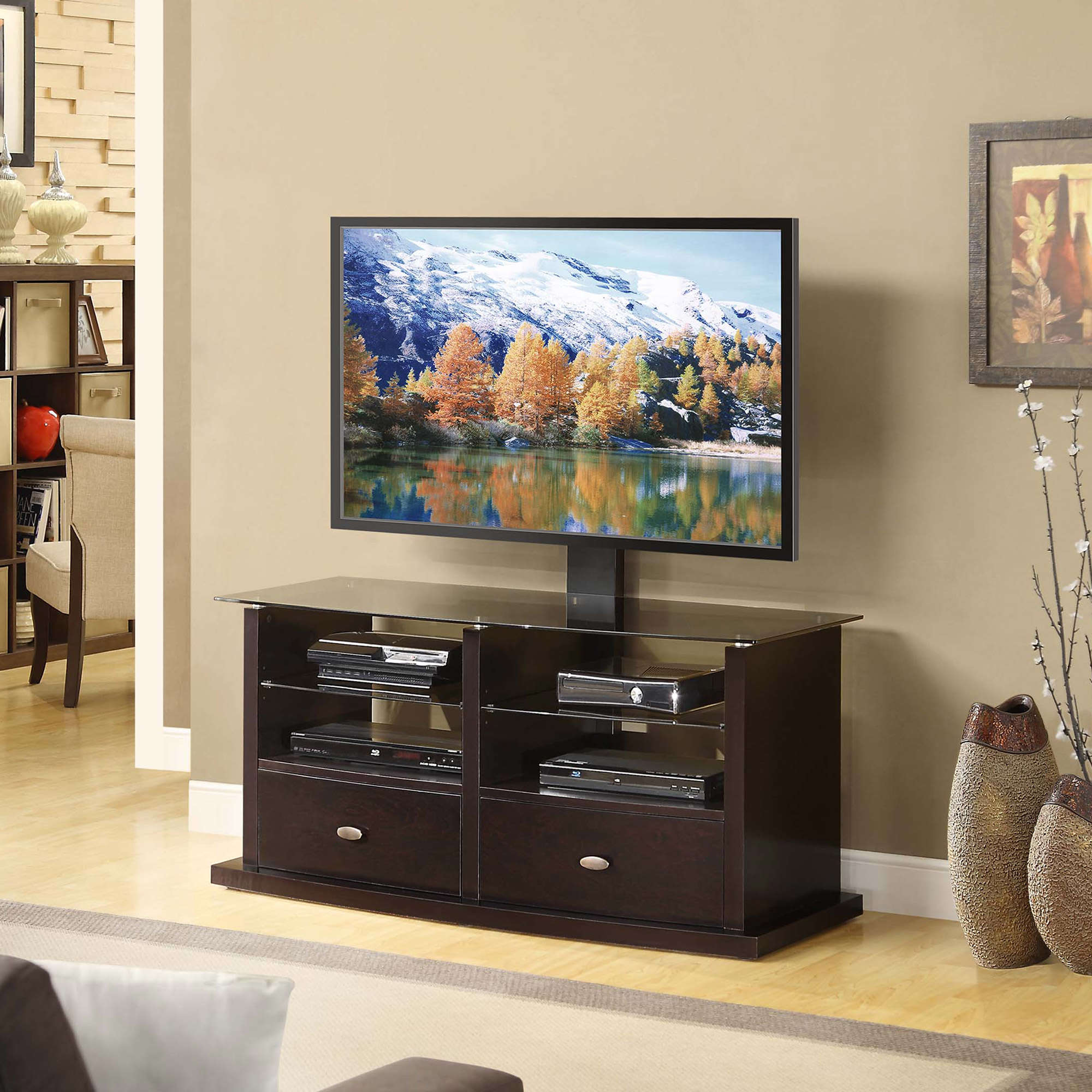 Whalen Espresso TV Stand with Swinging Mount for TVs up to 56" - image 2 of 5