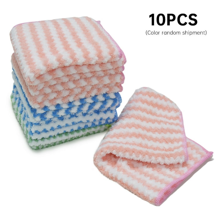 Kitchen Microfiber Dishcloths Thickened Absorbent Drying Cloth