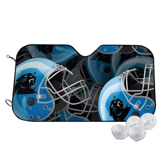 Panthers Car Sunshade Custom Windshield Sun Shade For Car SUV Truck UV Rays Visor Protector Personalized Gifts for Football Fan